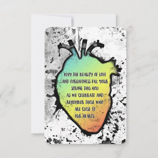 Holi Heart Festival of Love and Color Invitation (Front)