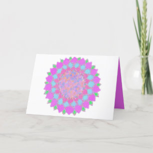 Holi paint splash floral rangoli holiday card