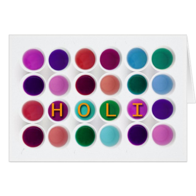 Holi Spring Festival Riot of Colors Cards (Front Horizontal)