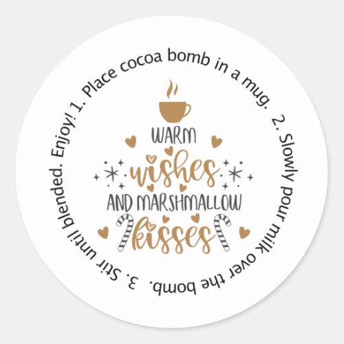 Holidacocoa bomb sticker hot chocolate bomb label