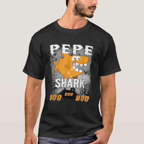 Holiday 365 Halloween Pepe Shark Boo Boo Grandpa T_Shirt