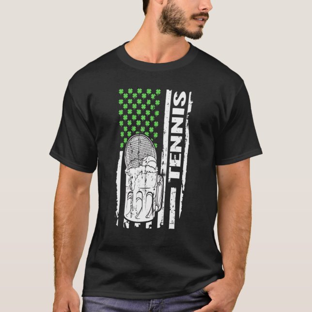 Holiday 365 St Patricks Day Tennis Sport Irish Fla T-Shirt (Front)