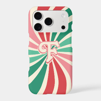 Holiday 70s Retro Letter on Sunburst Multi-Colors iPhone 17 Pro Case