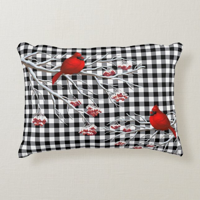 Holiday Accent Pillow-Cardinals Accent Pillow (Front)