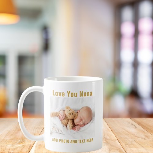 Holiday Add Baby Photo and Custom Text  Coffee Mug