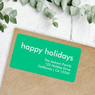 Holiday Address Label   Bright Green Stickers