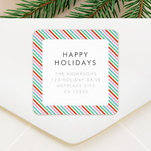 Holiday Address Label   Christmas Mail Stickers