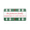 Holiday Address Label Plaid Border Green