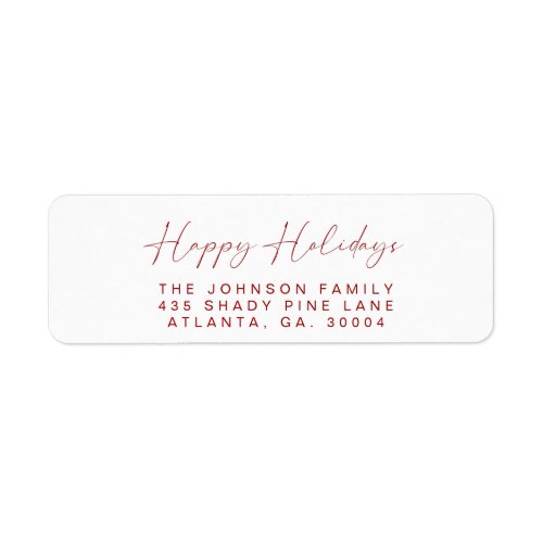 Holiday Address Labels