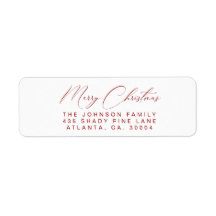 Holiday Address Labels