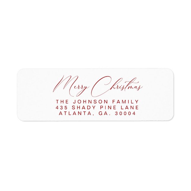 Holiday Address Labels (Front)