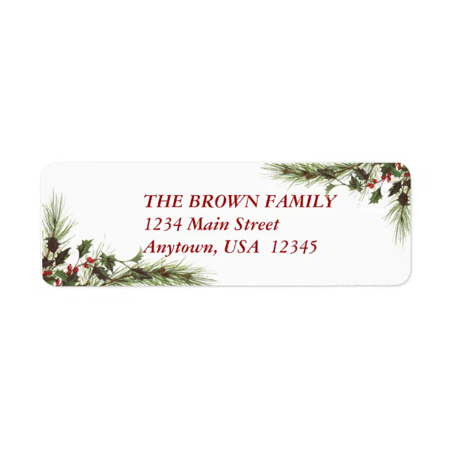 HOLIDAY ADDRESS LABELS Zazzle