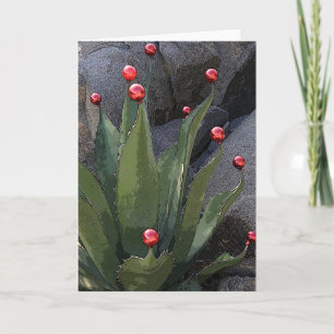 Holiday agave greeting card