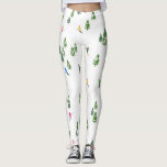 Holiday Alpine Skiers Skiing Christmas  Leggings<br><div class="desc">Cool winter themed skier pattern design with skiers skiing down alpine ski resort slopes among snow covered fir trees in alps. Freeride skiers are wearing colorful vintage retro ski suits, skiing downhill with skis on a white snowy mountain landscape background. Wonderful winter sport fun gift for a skier in your...</div>