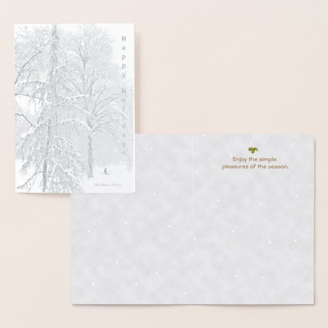 Holiday and simple pleasures foil card (Display)