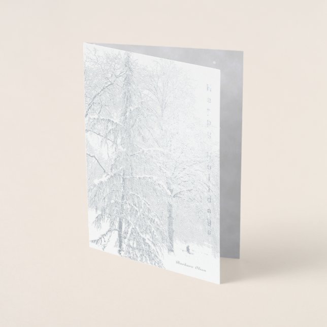 Holiday and simple pleasures foil card (Front)