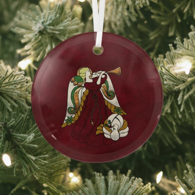 Holiday Angel Glass Ornament (Insitu)