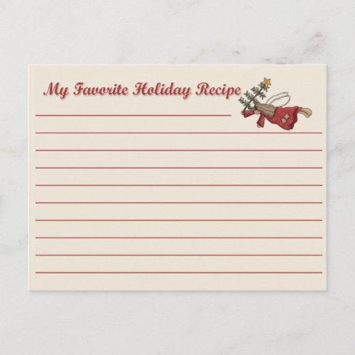 Holiday Angel Recipe Card