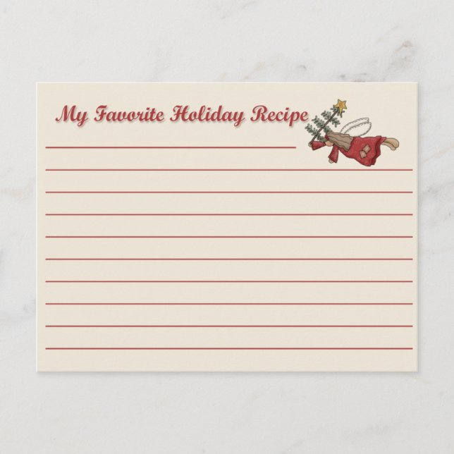 Holiday Angel Recipe Card (Front)