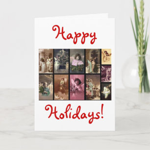 Holiday Angels Red II Card -  Customizable