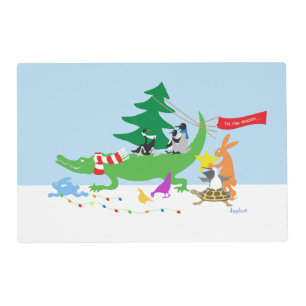 Holiday Animal Parade Placemat