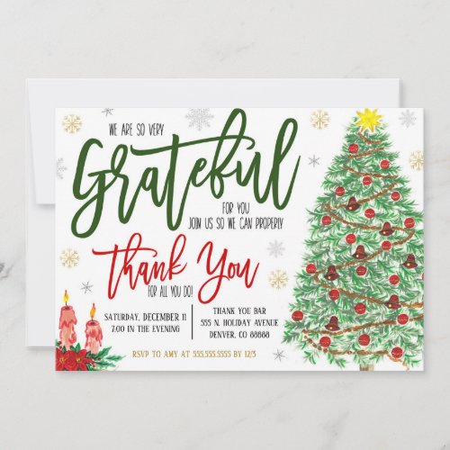 Holiday Appreciation Invitation