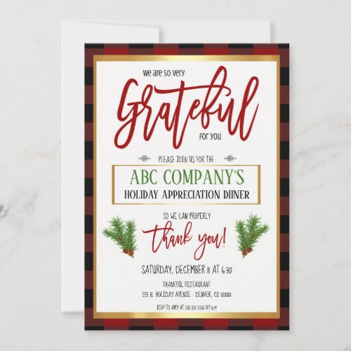 Holiday Appreciation Invitation Corporate Party Invitation