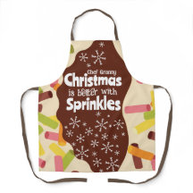Holiday Apron Christmas is better with Sprinkles