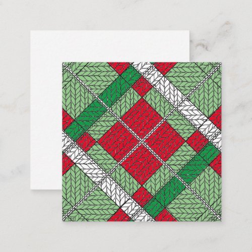 HOLIDAY ARGYLE KNIT 25 Square Flat Card 