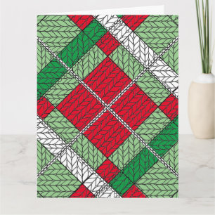 HOLIDAY ARGYLE KNIT Big Christmas Card