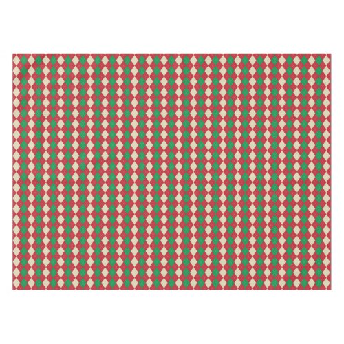 Holiday Argyle Pattern Tablecloth