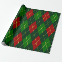 Holiday Argyle Wrapping Paper