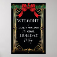 Holiday Art Deco 1920s Welcome Sign