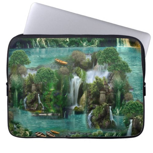 Holiday at the Magical Fantasy Lake Laptop Sleeve