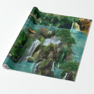 Holiday at the Magical Fantasy Lake Wrapping Paper