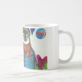 Holiday baby penguin coffee mug
