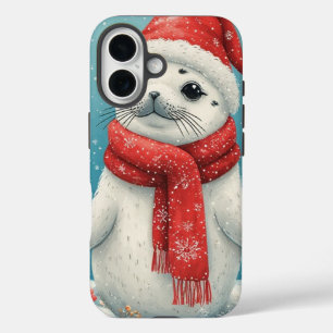 Holiday Baby Seal iPhone 16 Case