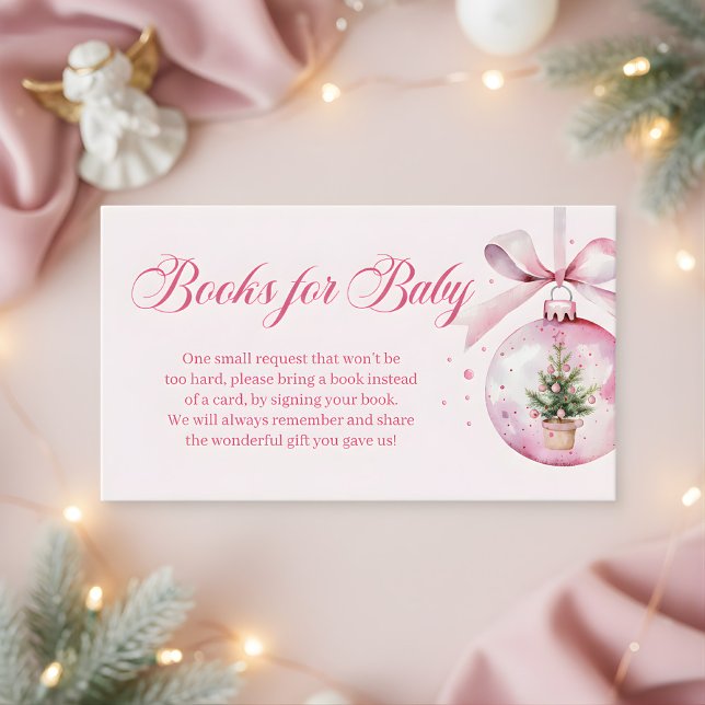 Holiday Baby Shower Books for Baby Christmas Enclosure Card (Creator Uploaded)