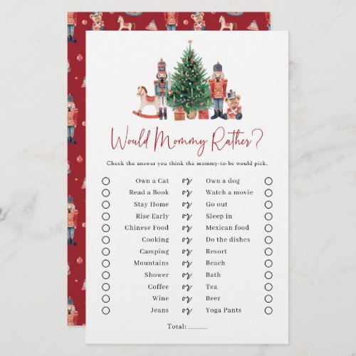 Holiday Baby Shower Game