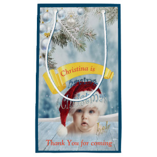 Holiday Baby Shower Small Gift Bag