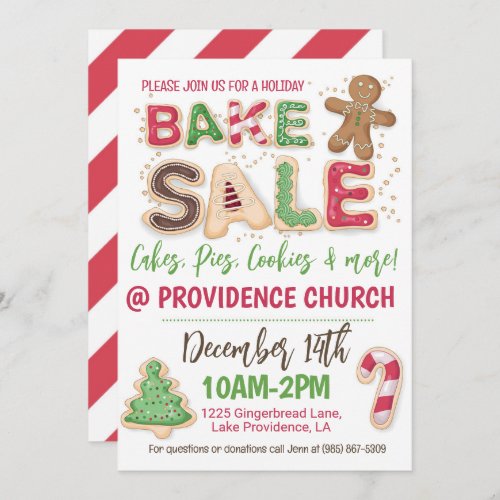 Holiday Bake Sale Flyer Invitation