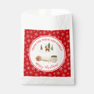 Holiday Baking Christmas Cake Favor Bag