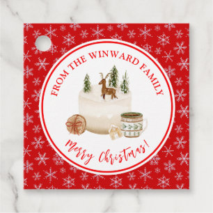 Holiday Baking Christmas Cake Favor Tags