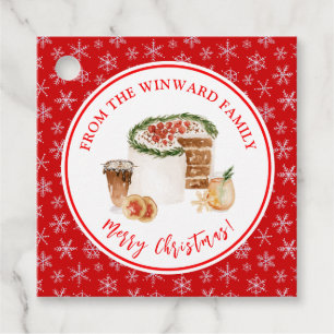 Holiday Baking Christmas Cake Favor Tags
