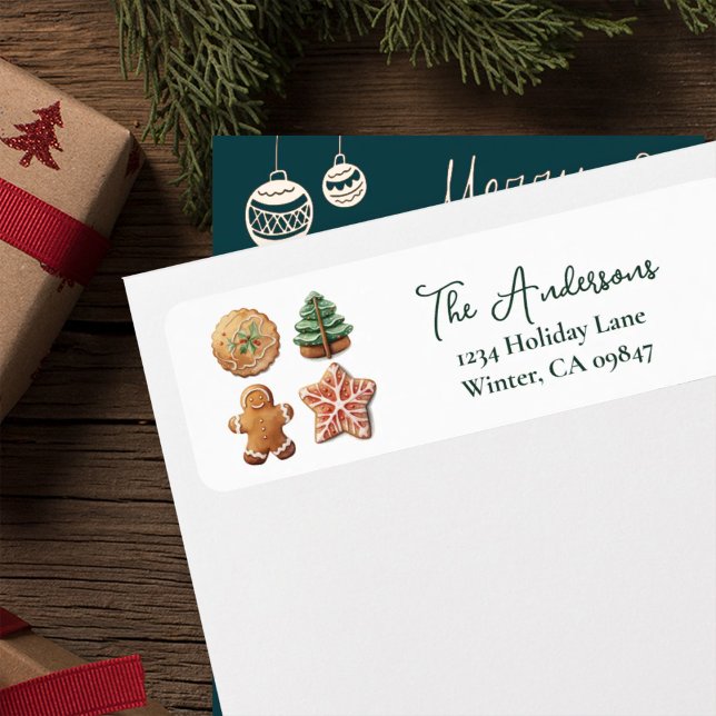 Holiday Baking Christmas Cute Cookies Address Label (Creator Uploaded)