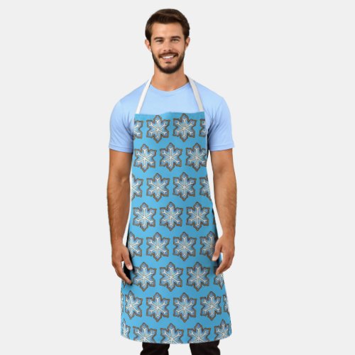 Holiday Baking Christmas Hanukkah Snowflake Cookie Apron