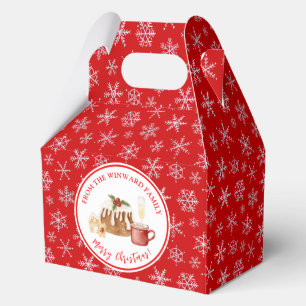 Holiday Baking Christmas Pudding Favor Boxes