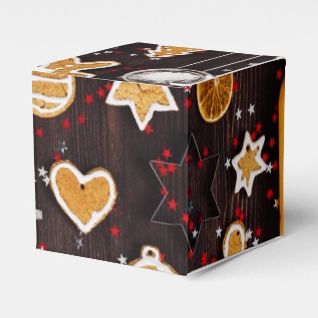 Holiday Baking Cube Favor Boxes (Front Side)