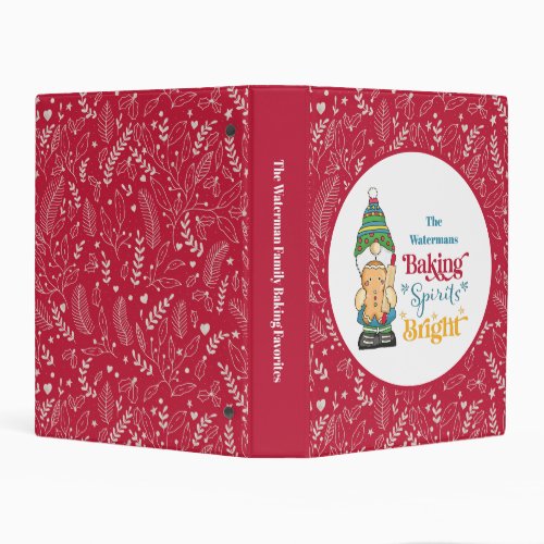 Holiday Baking Family Christmas Recipes Mini Binder