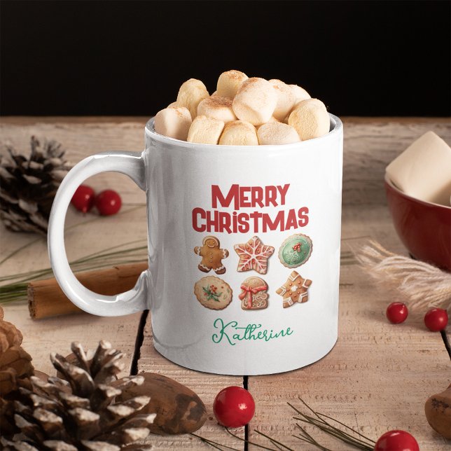 Holiday Baking Festive Cute Cookie Christmas  Mug (Creator Uploaded)